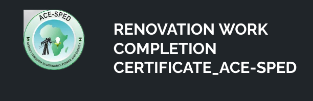 RENOVATION WORK COMPLETION CERTIFICATE_ACE-SPED